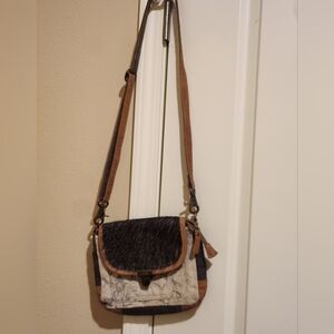 Myra Bag Tan and Black Crossbody